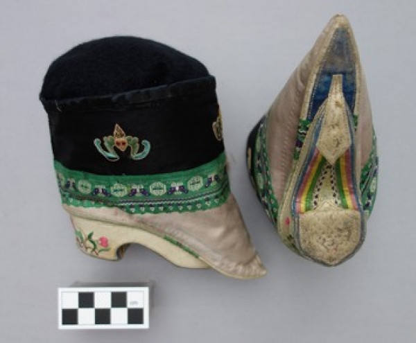 Pair of early 20th century lotus shoes.