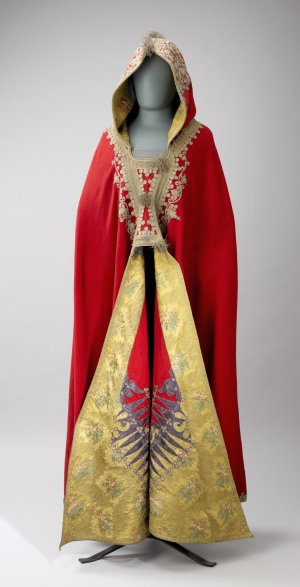 A man's cloak said to have been worn by Napoleon Bonaparte. c. 1800.