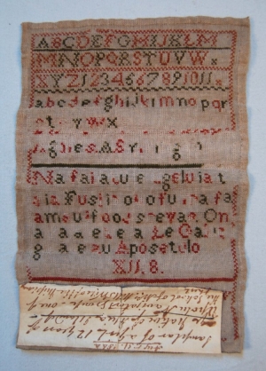Sampler from Samoa, mid-19th century.