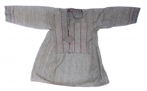 A quilted and embroidered shirt from the Pashai in Afghanistan..