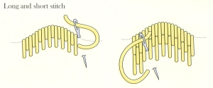 Long and short stitch.