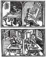 Page with woodcut from the 1527 version of 'Il Burato', by Alessandro Paganino.