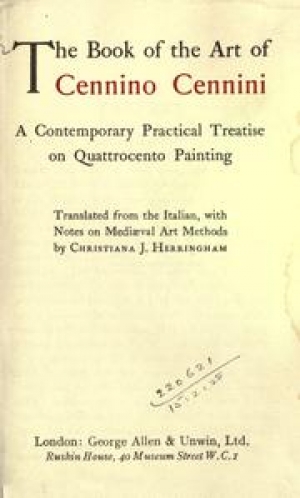 Cover of an 1922 English translation of Cennini's The Book of Art