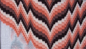 A sample of Florentine stitches.
