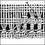 Schematic drawing of an Italian hem stitch.