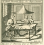 The Art of Blowing Glass in Miniature. Print from G. Smith's  'The Laboratory or School  of Arts', published in 1756.