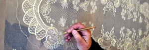 Example of Lier lace, worked with a tambour hook.