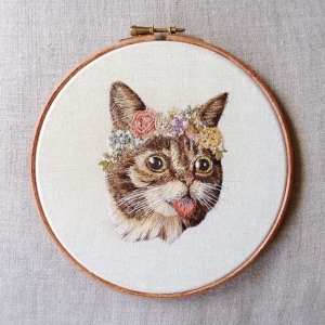 Embroidery worked by Emillie Ferris, Suffolk, England.