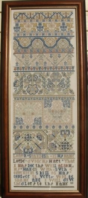 The Loara Standish sampler, c. 1640.