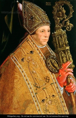 St Nicholas, from an oil on panel by Jacob de Punder, 1563.