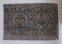 Embroidered bed valance from Iceland, 17th century. Embroidered with glitsaumur technique.