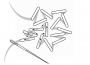 Schematic drawing of a seed stitch.