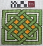 Example of Celtic cross stitch embroidery, worked on Aida.