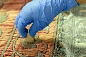 Restoring the Lal Dera tent, Mughal period.