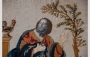 Example of Arrasene embroidery of St Peter, dated 1852.