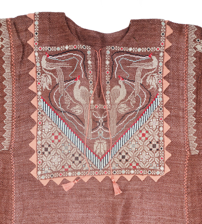 Detail of Palestinian dress, Syria, late 20th century (TRC 2003.0004a).