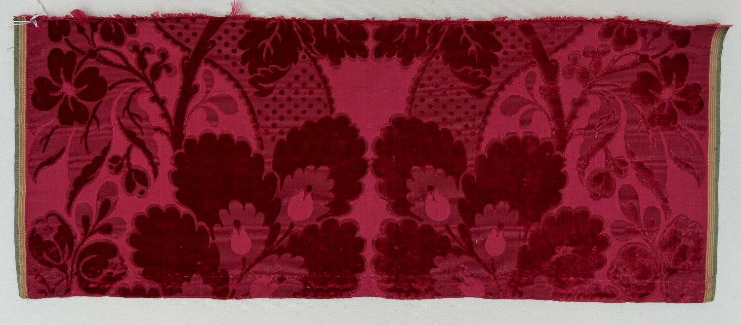 Sample of 18th century velvet, probably from Italy (TRC 2011.0389 4).