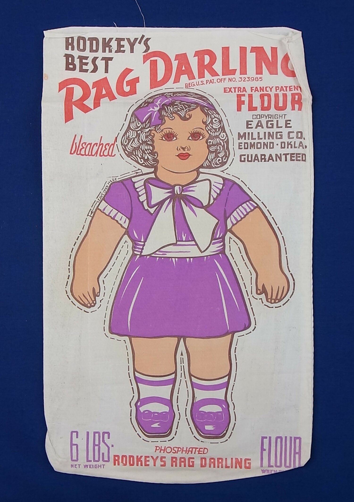 Feed sack with pattern of a doll, USA, c. 1937 (TRC 2017.3232).
