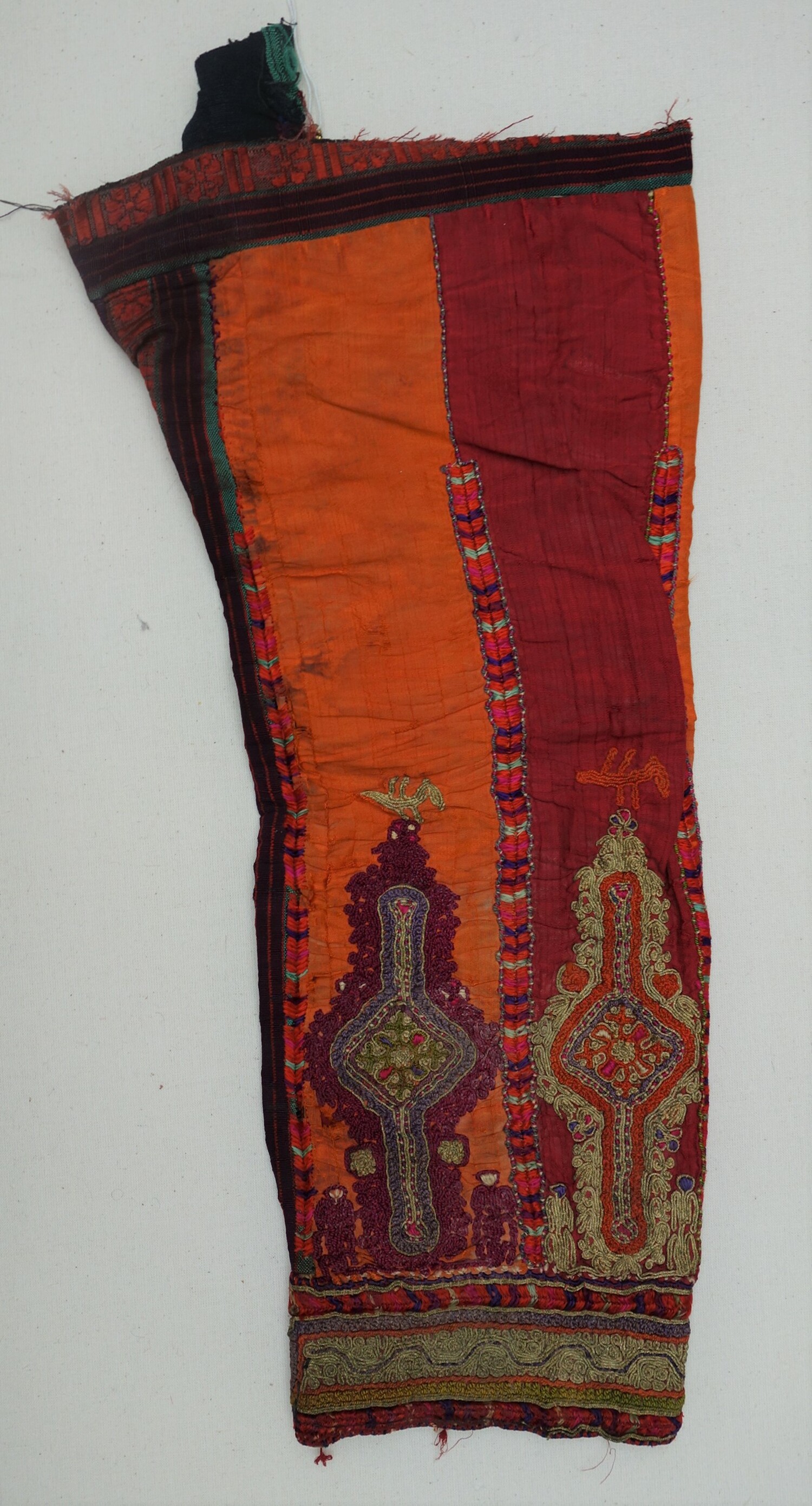 Embroidered sleeve from a Bethlehem dress, mid-20th century (TRC 2020.2137).
