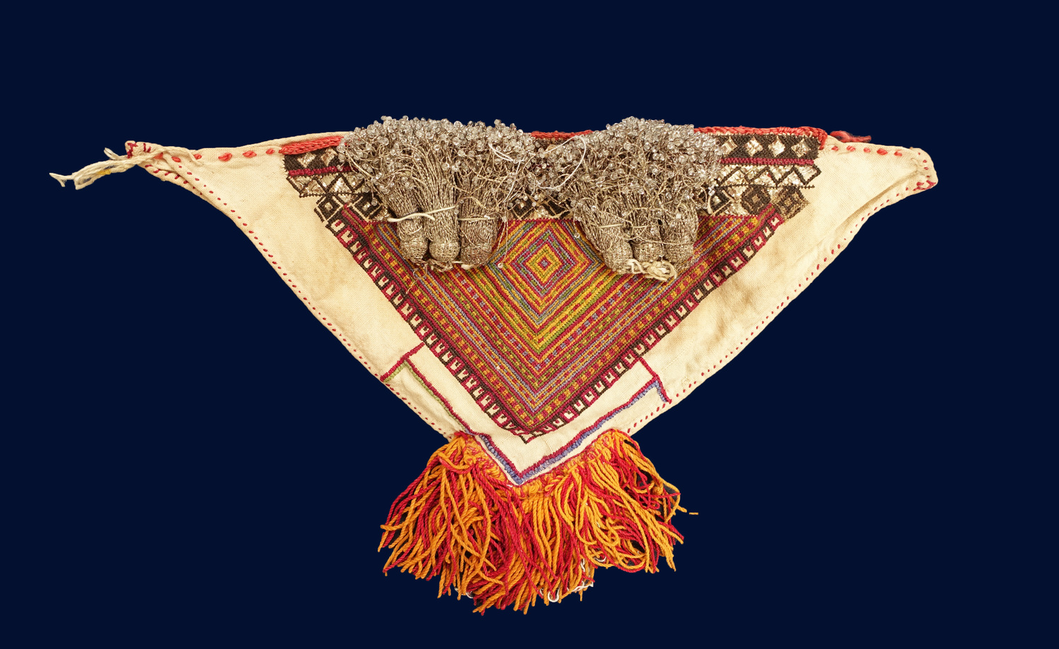 Albanian head covering, mid-20th century, from the Arizona donation recently added to the TRC collection (TRC 2022.1567).
