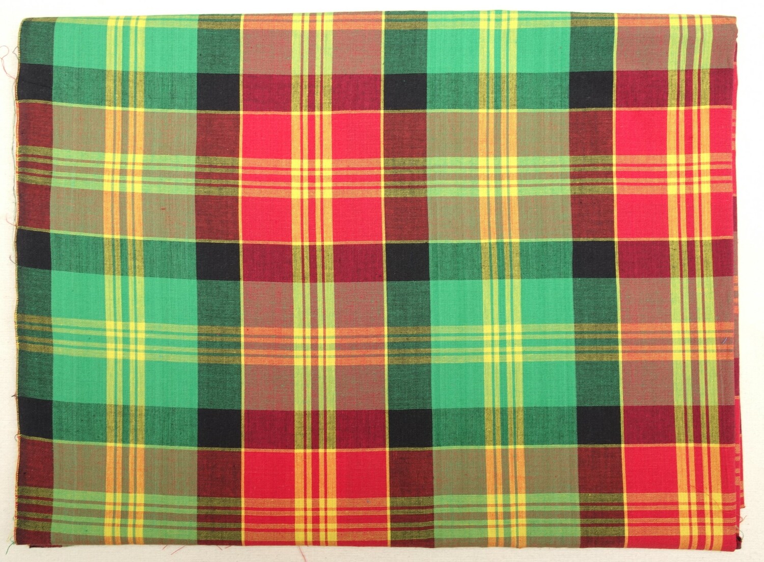 George cloth from West Africa, c. 2022 (TRC 2022.2349). This cloth is named after the British fortress of St George, Madras/Chennai.