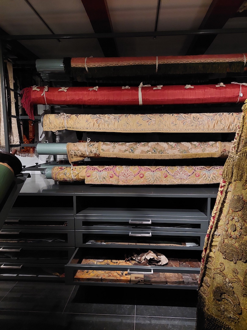 Some examples of wall hangings from the Portuguese Synagogue. Photograph: Shelley Anderson