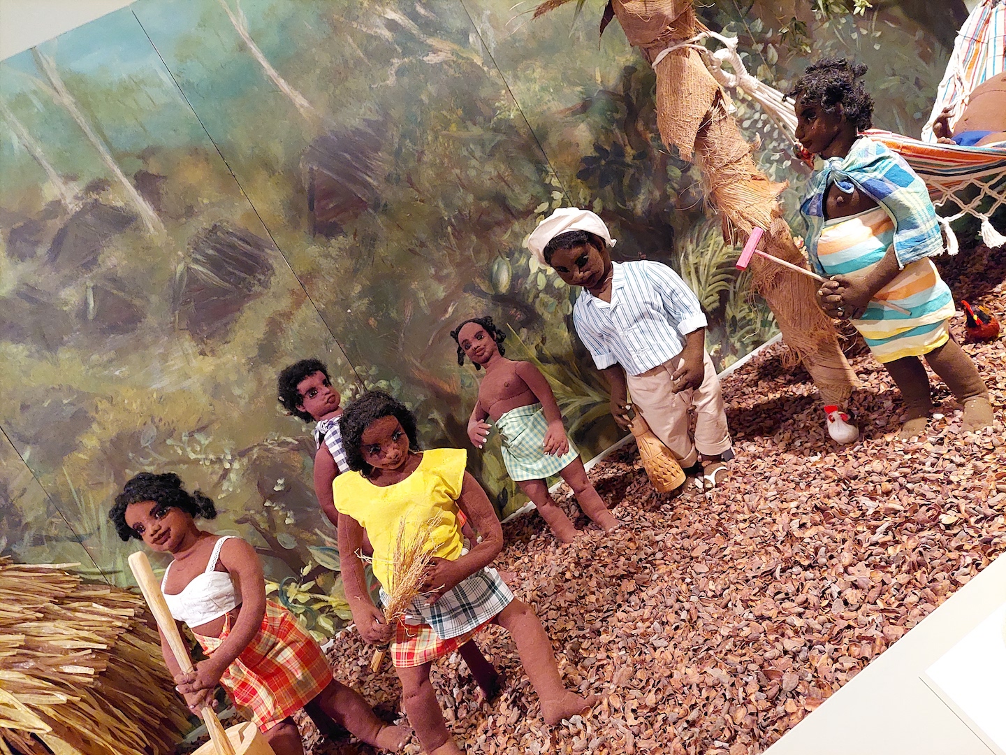 Diorama of modern Maroon village in Suriname. Photo: Shelley Anderson