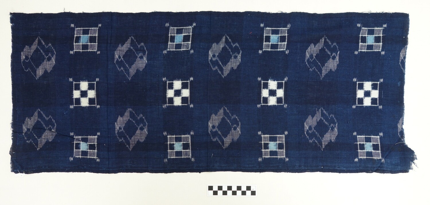 Fig. 4. Kasuri cloth sample (TRC 2017.1467). Japan, 20th century.