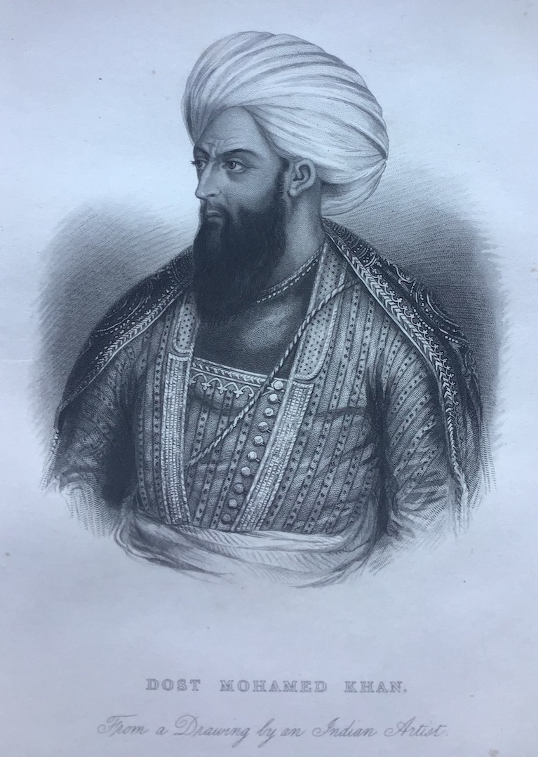 Fig. 4: “Dost Mohamed Khan.” “From a drawing by an Indian artist.” Steel engraving. London. Virtue & Co. Ltd. C. 1840. TRC 2025.0190.
