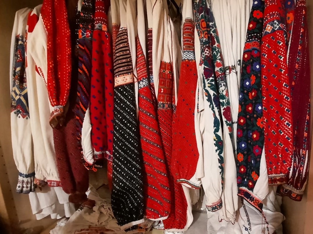 A small part of the collection of Central and Southeast European garments, donated to the TRC, now still in Paris.