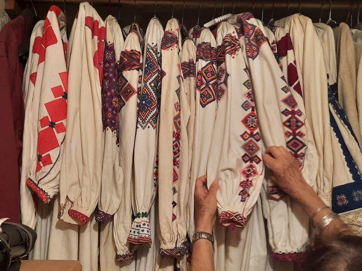 A selection of garments from Central Europe, now still in Paris, that have been donated to the TRC.
