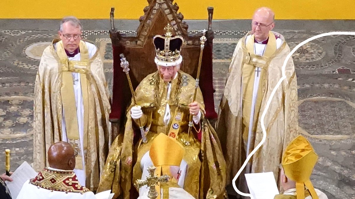 King Charles III in full attire at his coronation. By Foreign, Commonwealth & Development Office - From Twitter account of Foreign, Commonwealth & Development Office, CC BY-SA 4.0, https://commons.wikimedia.org/w/index.php?curid=131676676