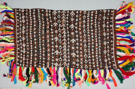 A bridal veil (troket) from Siwa, Egypt (Latter half of 20th century) (TRC 2017.2139).