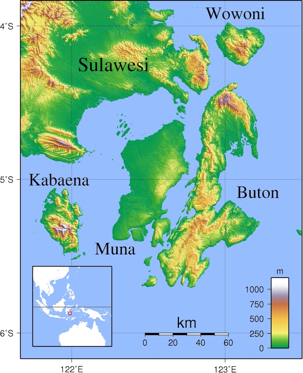 Fig. 1. Map of Buton Island, Sulawesi, Indonesia.