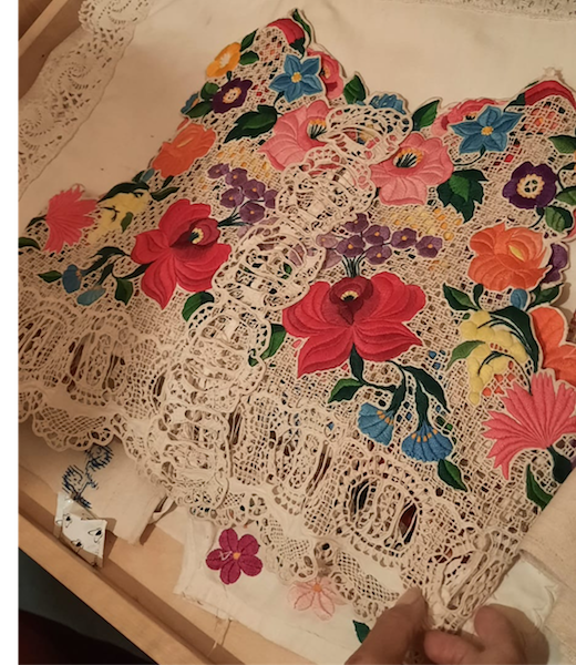 An Hungarian vest with hand embroidery, part of the French collection about to be donated to the TRC.