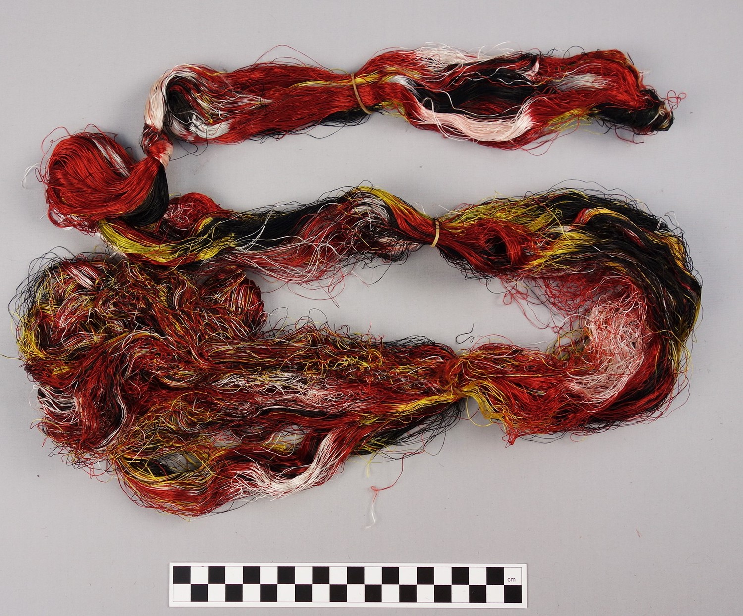 Silk thread from Aleppo, dyed in ikat technique, and mentioned in Balit's letter of 1939 (TRC 2016.0192).