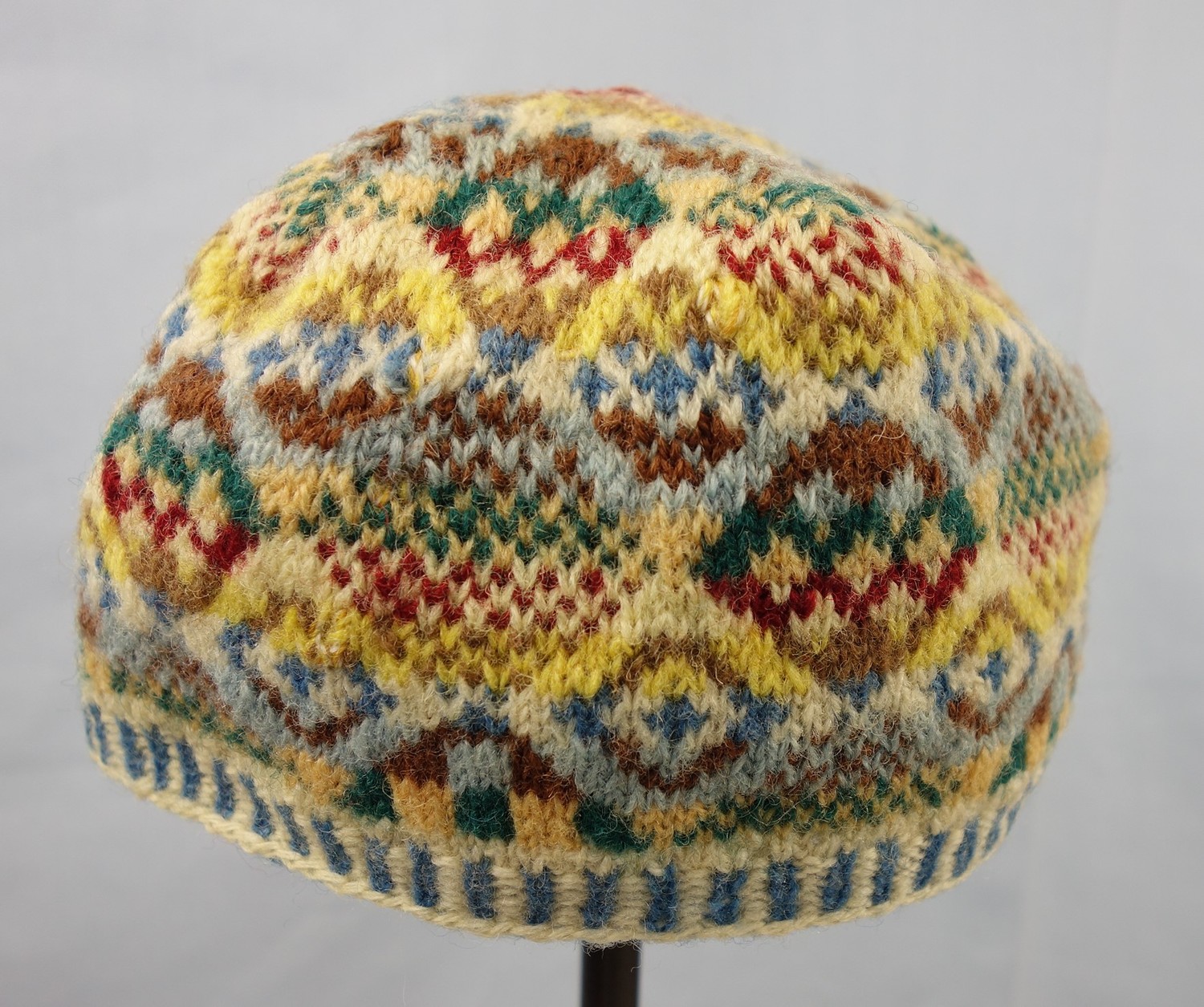 Fair Isle knitted cap. TRC 2017.0006