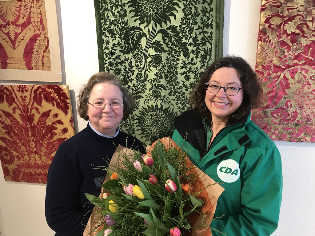 International Women's Day, 8 March 2019, Moniek van Sandick to the right, and Gillian Vogelsang to the left.