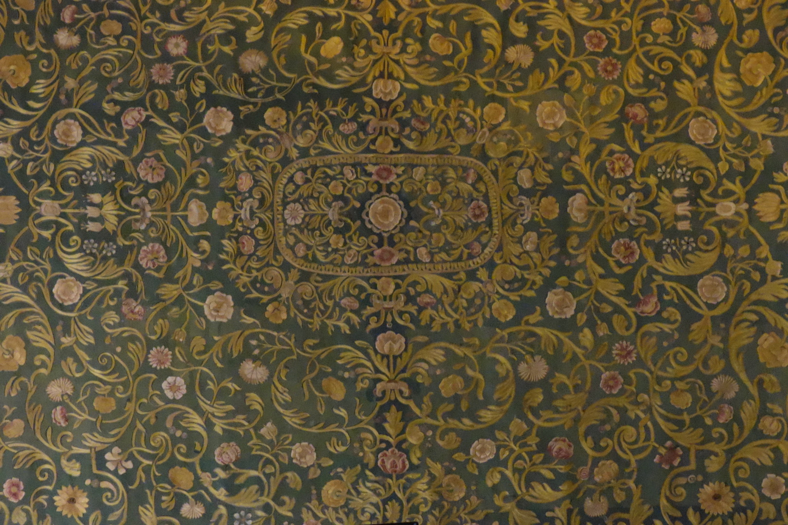 Detail of 17th century embroidery hanging in the Lisbon Cathedral.